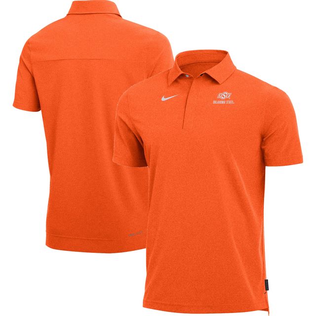 Polo Performance Coach Oklahoma State Cowboys 2022 Nike Orange chiné pour Homme