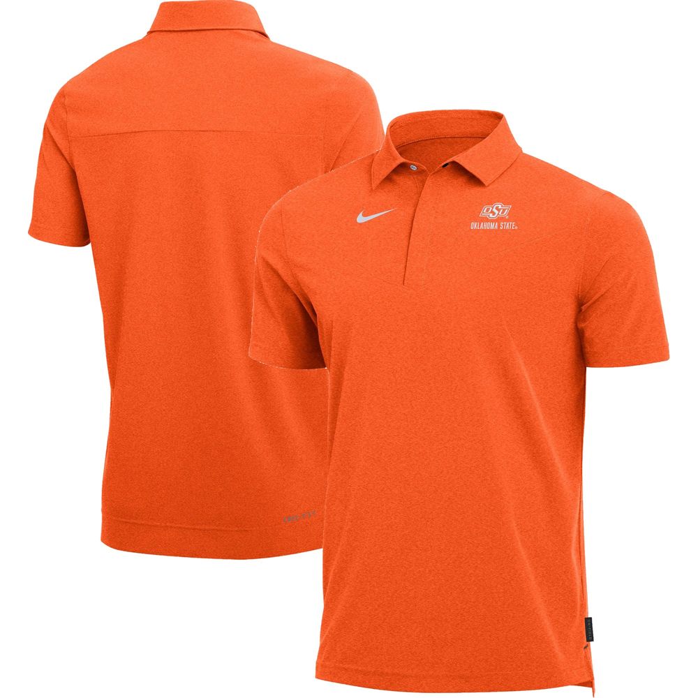 Men's Nike Heathered Orange Oklahoma State Cowboys 2022 Coach Performance Polo