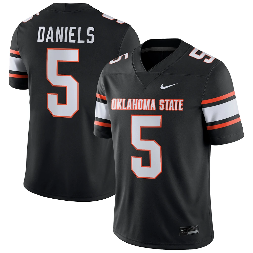 Maillot de match joueur football Nike Kendal Daniels pour hommes, noir, Oklahoma State Cowboys NIL, noir