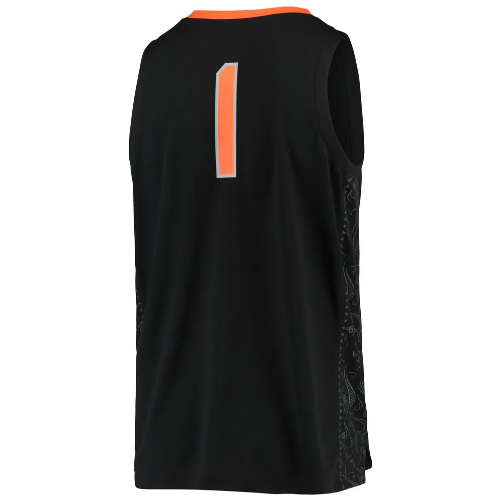 Maillot de basketball Nike #1 Oklahoma State Cowboys Team Replica noir pour homme