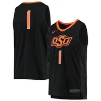 Maillot de basketball Nike #1 Oklahoma State Cowboys Team Replica noir pour homme