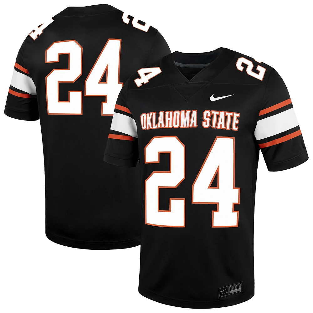 Men's Nike #24 Black Oklahoma State Cowboys Untouchable Football Jersey