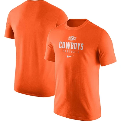 T-shirt Nike orange Oklahoma State Cowboys 2023 Sideline Performance pour homme