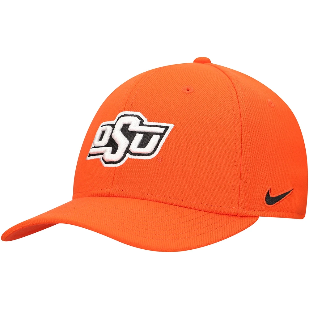 Men's Nike Orange Oklahoma State Cowboys 2024 Sideline Rise Swoosh Flex Hat