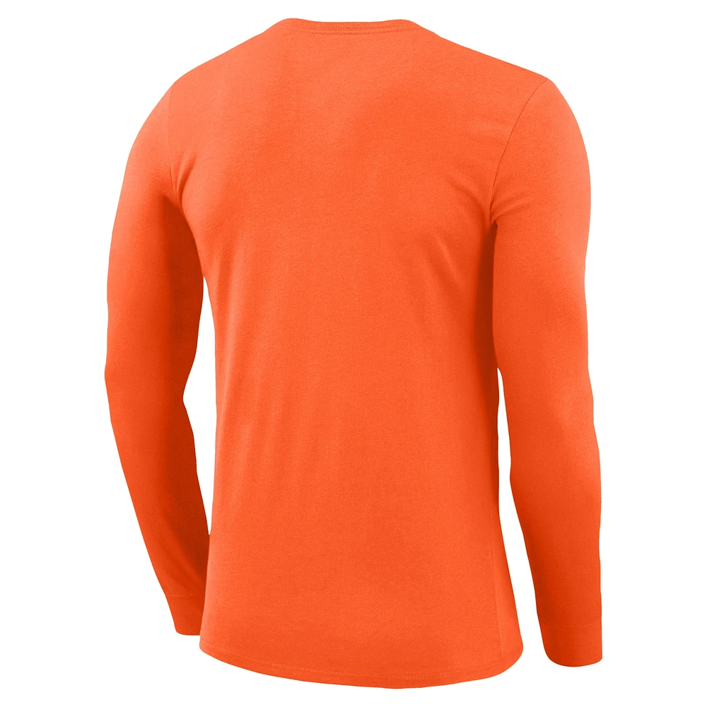 T-shirt à manches longues de basketball Nike Orange Oklahoma State Cowboys pour homme