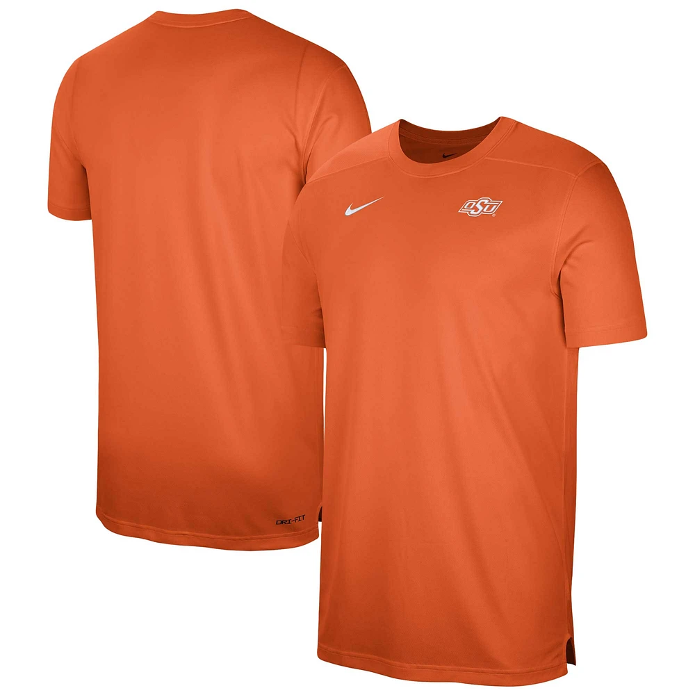 Men's Nike  Orange Oklahoma State Cowboys Sideline Coaches Performance Top