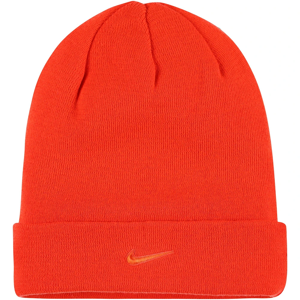 Bonnet en tricot à revers ton sur ton Nike Oklahoma State Cowboys orange pour homme