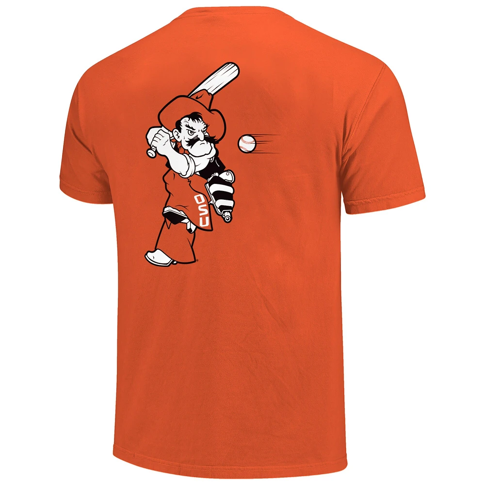 T-shirt de baseball Oklahoma State Cowboys orange à 2 coups pour homme