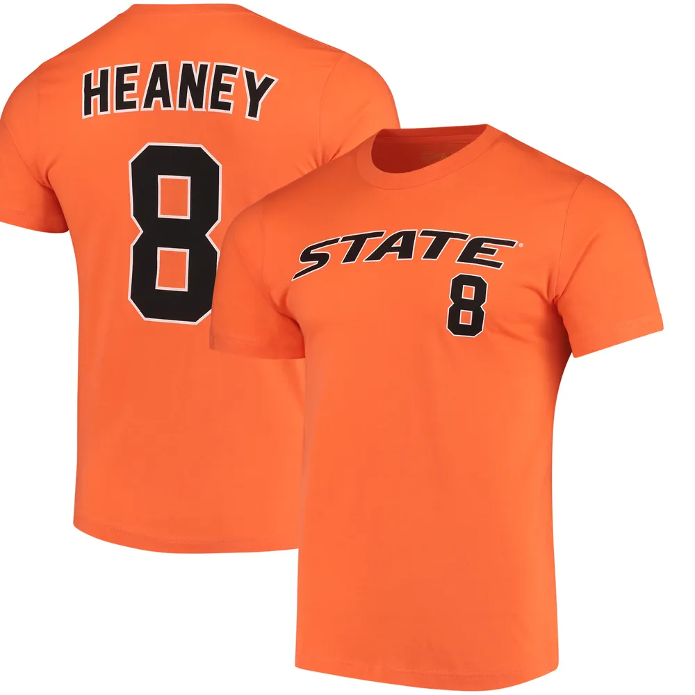 T-shirt avec nom et numéro de baseball pour hommes marque rétro originale Andrew Heaney orange Oklahoma State Cowboys