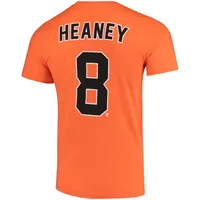 Men's Original Retro Brand Andrew Heaney Orange Oklahoma State Cowboys Baseball Name & Number T-Shirt