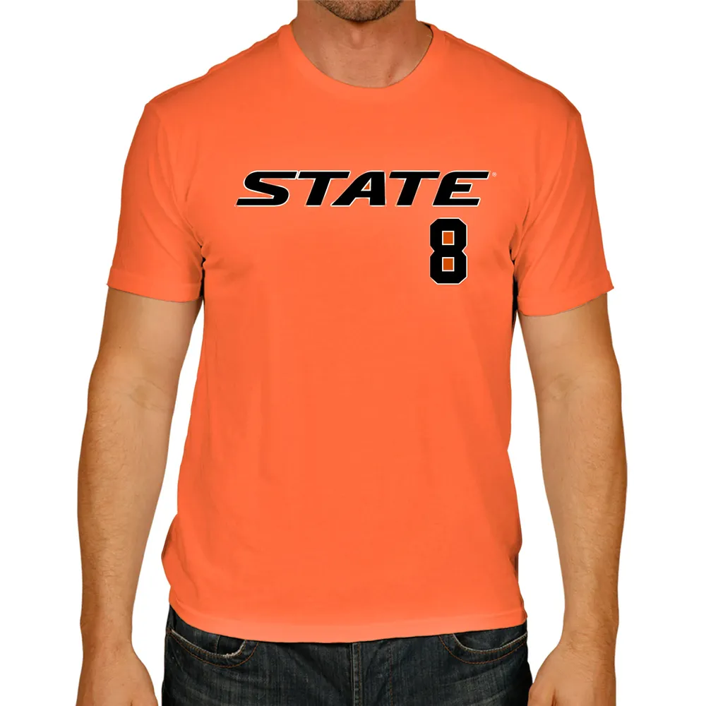 Men's Original Retro Brand Andrew Heaney Orange Oklahoma State Cowboys Baseball Name & Number T-Shirt