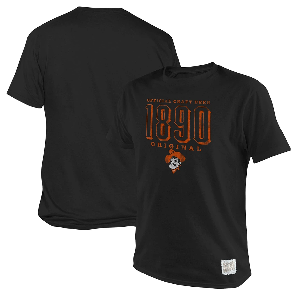 Men's Original Retro Brand Black Oklahoma State Cowboys 1890 Logo T-Shirt