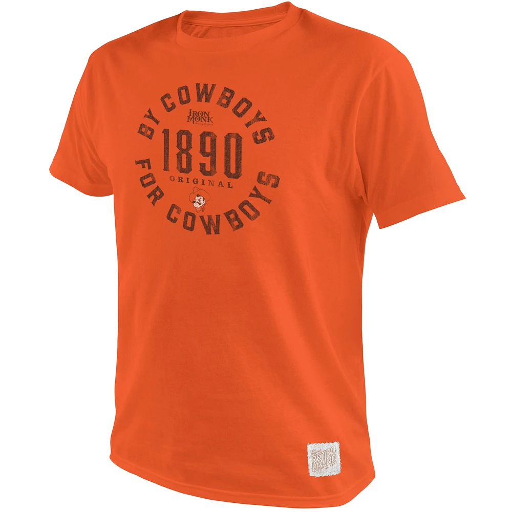 T-shirt Homme Original Retro Brand Orange Oklahoma State Cowboys 1890 By For