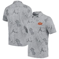 Polo Miramar Blooms des Oklahoma State Cowboys Tommy Bahama gris pour hommes