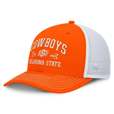 Men's Top of the World Orange Oklahoma State Cowboys Carson Trucker Adjustable Hat