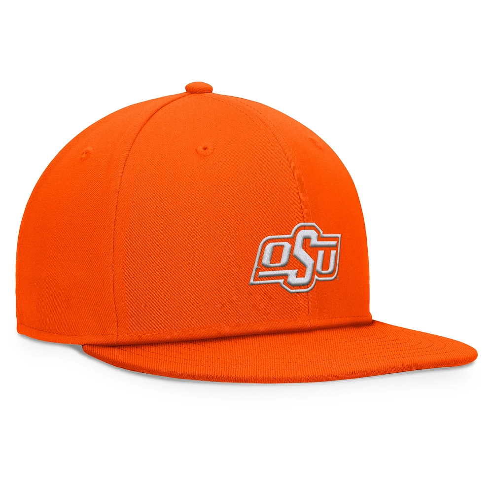 Casquette Snapback fondamentale orange Top of the World pour hommes des Cowboys de l'État d'Oklahoma