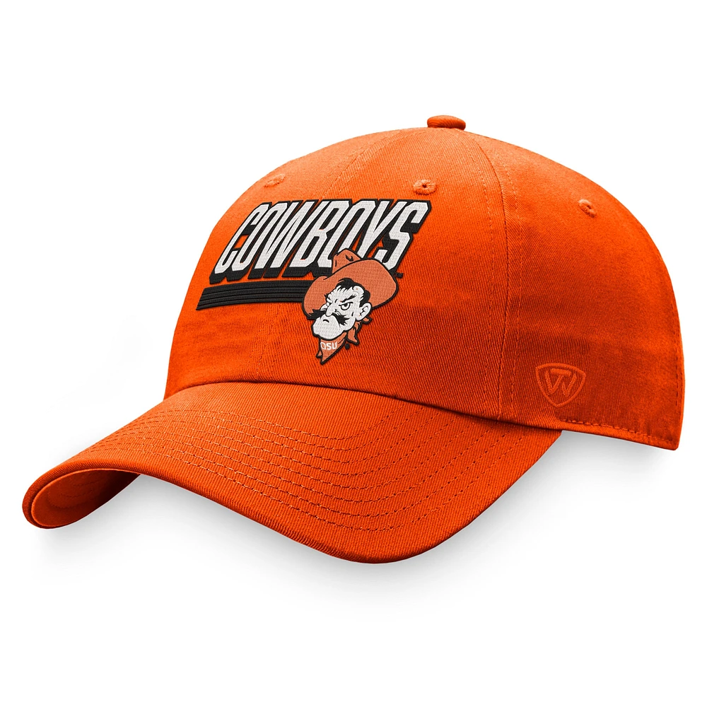 Casquette ajustable Top of the World Oklahoma State Cowboys Slice pour homme