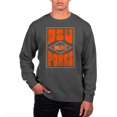 Oklahoma State Cowboys Uscape Apparel Pigment Dyed Fleece Crewneck Sweatshirt - Black