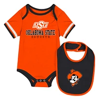 Newborn & Infant Colosseum  Orange Oklahoma State Cowboys Bodysuit Bib Set