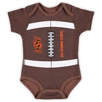 Newborn & Infant Brown Oklahoma State Cowboys Catch Me Football Bodysuit