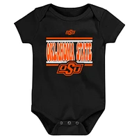 Newborn Orange Oklahoma State Cowboys Sunday Comics 3-Pack Bodysuit Set