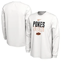 Nike  White Oklahoma State Cowboys 2023 On Court Bench Long Sleeve T-Shirt