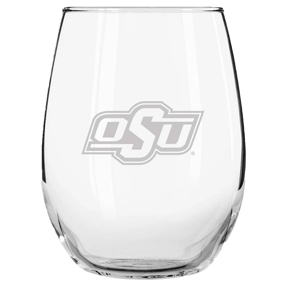 Cowboys de l'État de l'Oklahoma 15 oz. Gobelet en verre sans pied gravé