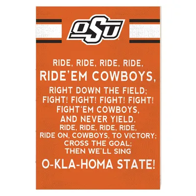 Oklahoma State Cowboys 23'' x 34'' Fight Song Wall Art