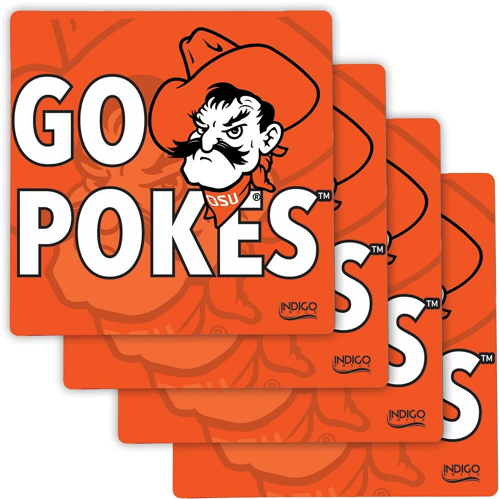 Oklahoma State Cowboys Four-Pack Specialty Coaster Set