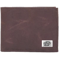 Oklahoma State Cowboys Leather Billfold with Concho - Brown