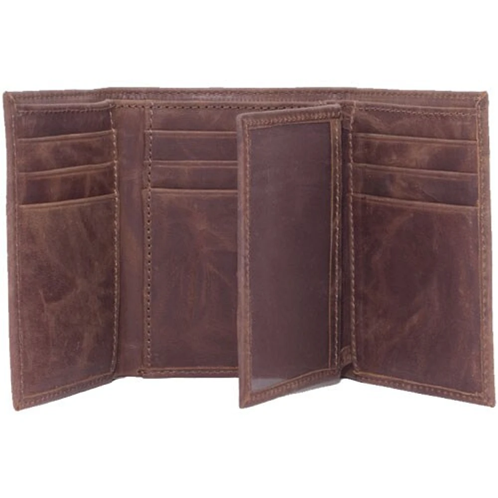 Oklahoma State Cowboys Leather Concho Trifold Wallet