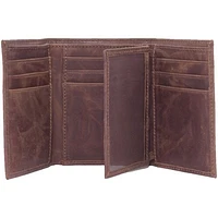Oklahoma State Cowboys Leather Concho Trifold Wallet