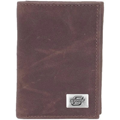 Oklahoma State Cowboys Leather Concho Trifold Wallet