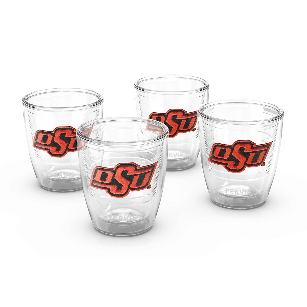 Tervis Oklahoma State Cowboys, paquet de 4, 12 oz. Ensemble de gobelets emblème