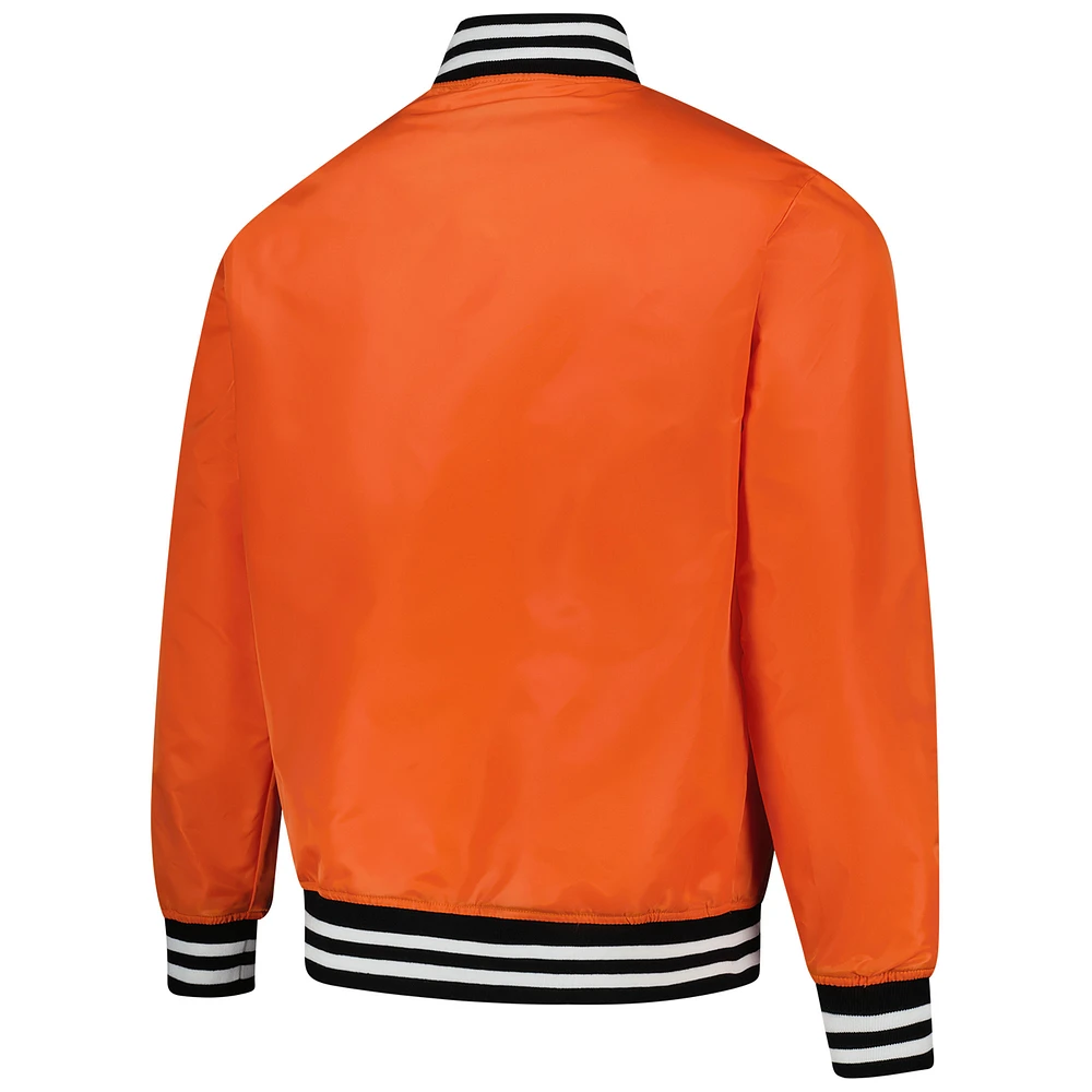 Unisex Charlie Hustle  Orange Oklahoma State Cowboys Script Full-Snap Varsity Jacket