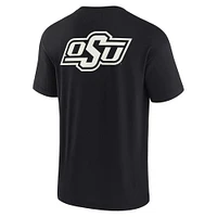 T-shirt unisexe fanatiques noir à manches courtes Oklahoma State Cowboys Elements super doux