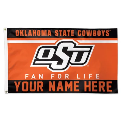 Oklahoma State Cowboys WinCraft Personalized 3' x 5' One-Sided Deluxe Flag