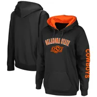 Women's Colosseum Black Oklahoma State Cowboys Loud and Proud Pullover Hoodie