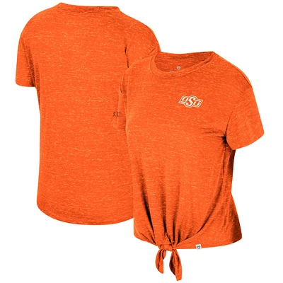 T-shirt noué sur le devant des finalistes Cowboys de l'Oklahoma State Orange Colosseum pour femmes