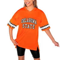 T-shirt à strass orange Gameday Couture pour femme des Cowboys de l'Oklahoma State jusqu'au coup d'envoi