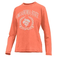 Women's Pressbox Orange Oklahoma State Cowboys Chandler Olive Leaf Arch Long Sleeve T-Shirt