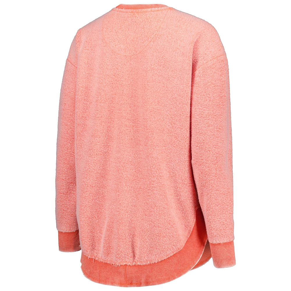 Sweat-shirt orange Pressbox pour femmes des Cowboys de l'Oklahoma State Ponchoville