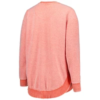 Sweat-shirt orange Pressbox pour femmes des Cowboys de l'Oklahoma State Ponchoville