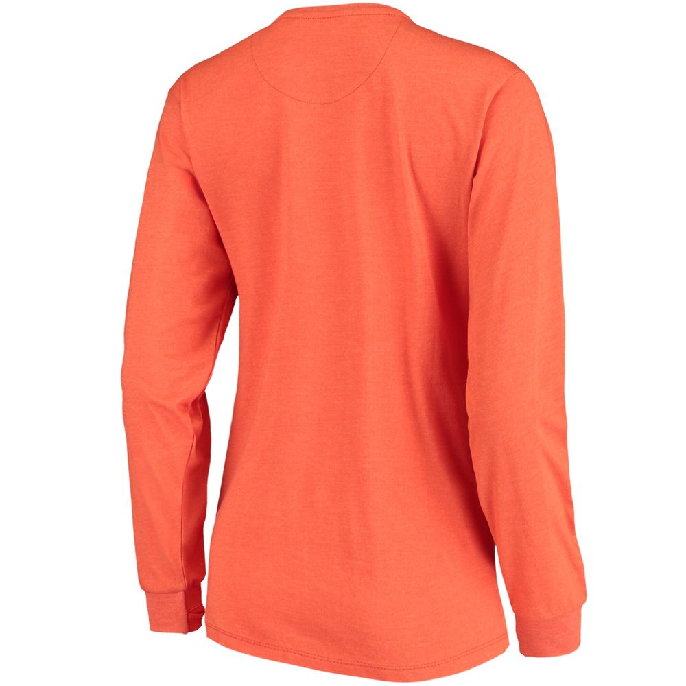 Women's Pressbox Orange Oklahoma State Cowboys Two-Hit Canyon Long Sleeve T-Shirt