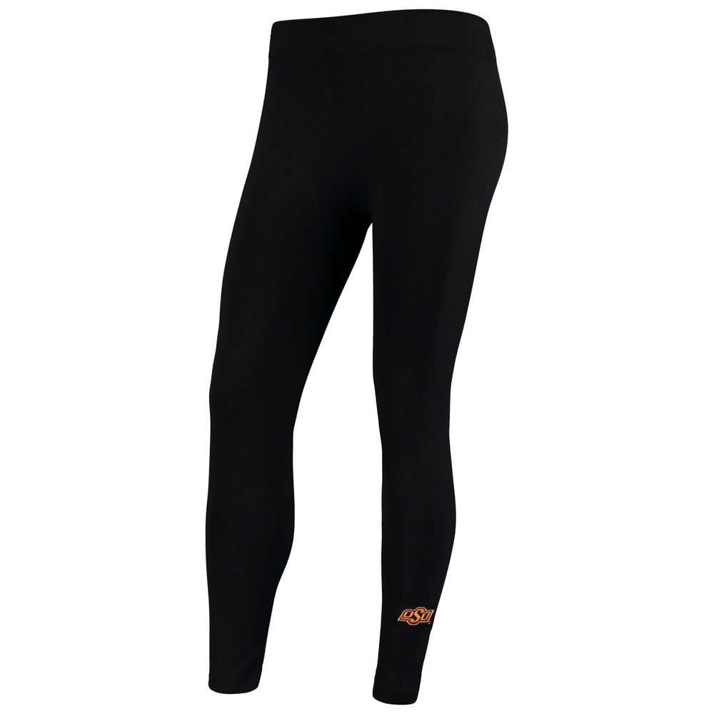 Women's ZooZatz Black Oklahoma State Cowboys Fleece Leggings