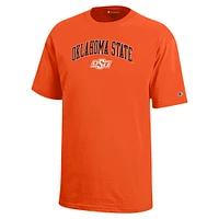 T-shirt orange avec logo en forme d'arc des Cowboys de l'État d'Oklahoma pour les jeunes champions