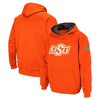 Youth Stadium Athletic Orange Oklahoma State Cowboys Big Logo Team Pullover Hoodie