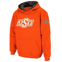 Youth Stadium Athletic Orange Oklahoma State Cowboys Big Logo Team Pullover Hoodie