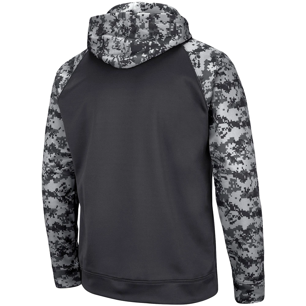 Men's Colosseum Charcoal Old Dominion Monarchs OHT Military Appreciation Digital Camo Pullover Hoodie