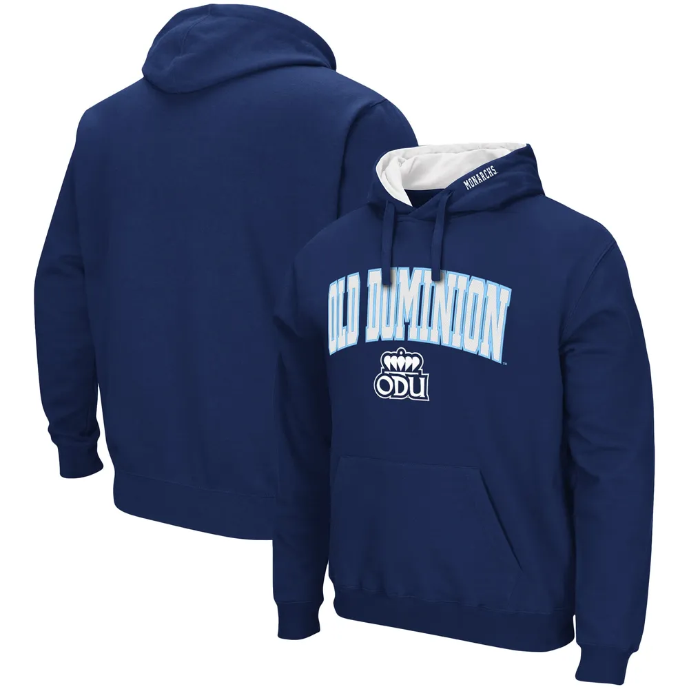 Chandail à capuchon Colosseum Navy Old Dominion Monarchs Arch et logo pour hommes